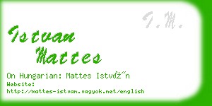 istvan mattes business card